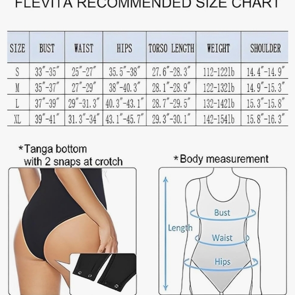 Square Neck Basic Black Long Sleeve Bodysuit size medium Spanx like material new - Picture 3 of 4